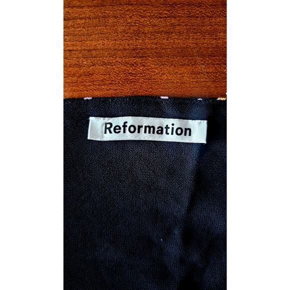 Reformation Troppo Confetti Wrap Dress Sz S Black - Picture 6 of 10